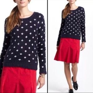 Anthro. (Moth) Fuzzy Dotted Sweater - Women’s SIZE SMALL